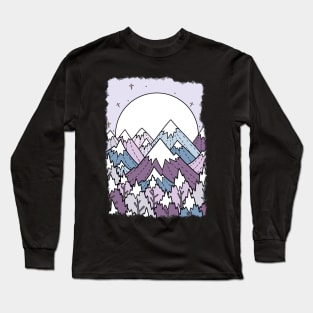 Winter forest and hills Long Sleeve T-Shirt